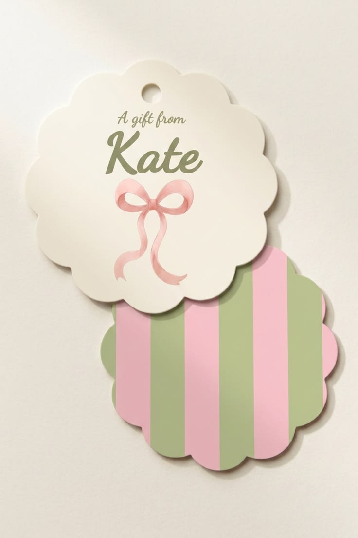 Personalized Scalloped Gift Tags