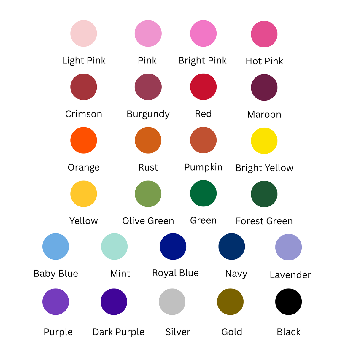 Custom Cup Colors
