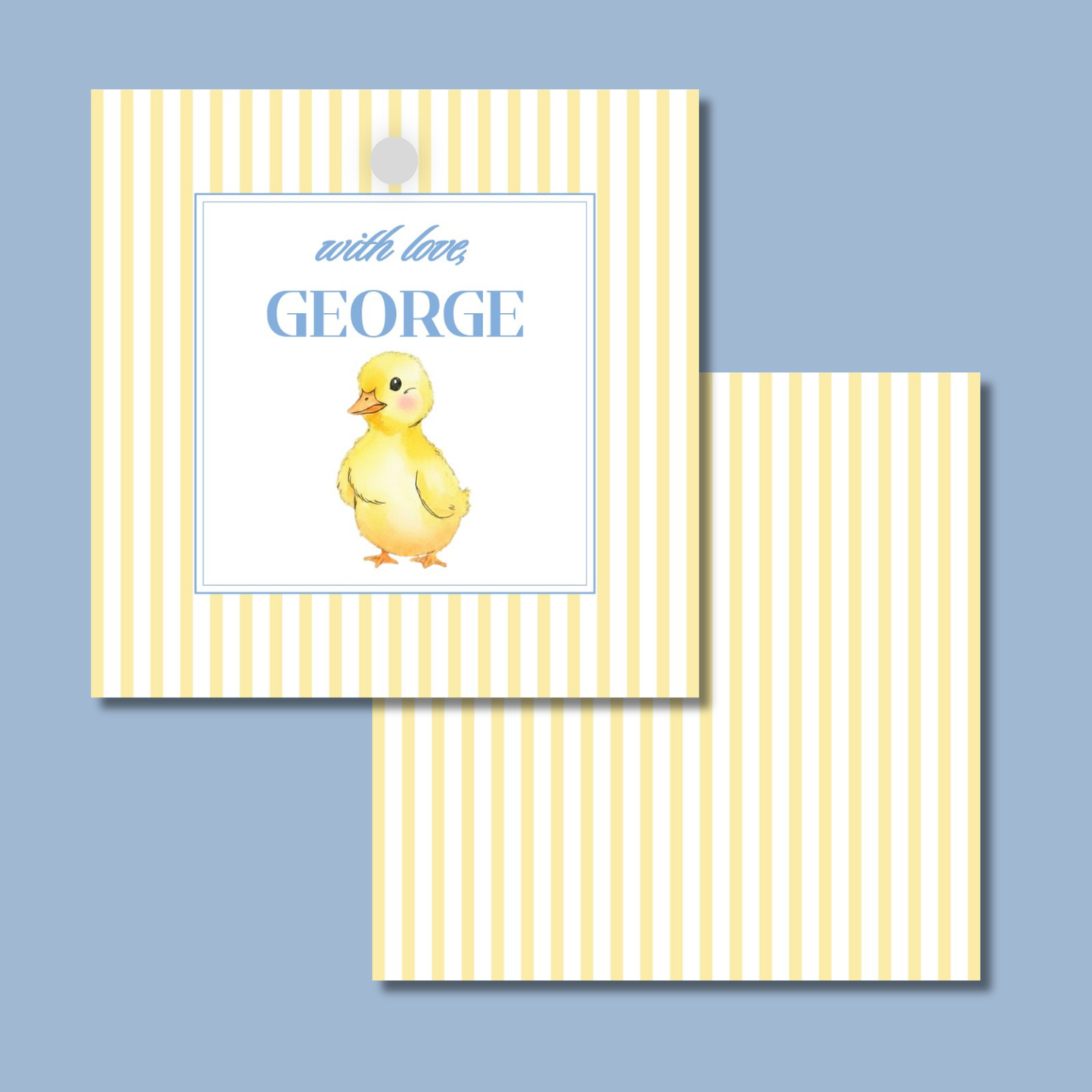 Personalized Duckling Gift Tags | Children's Party Favor Tags