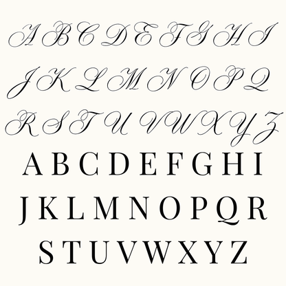 Letters for personalized stationery