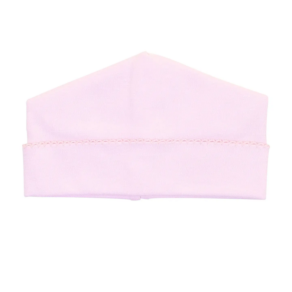 Pink Picot Trim Newborn Cotton Hat