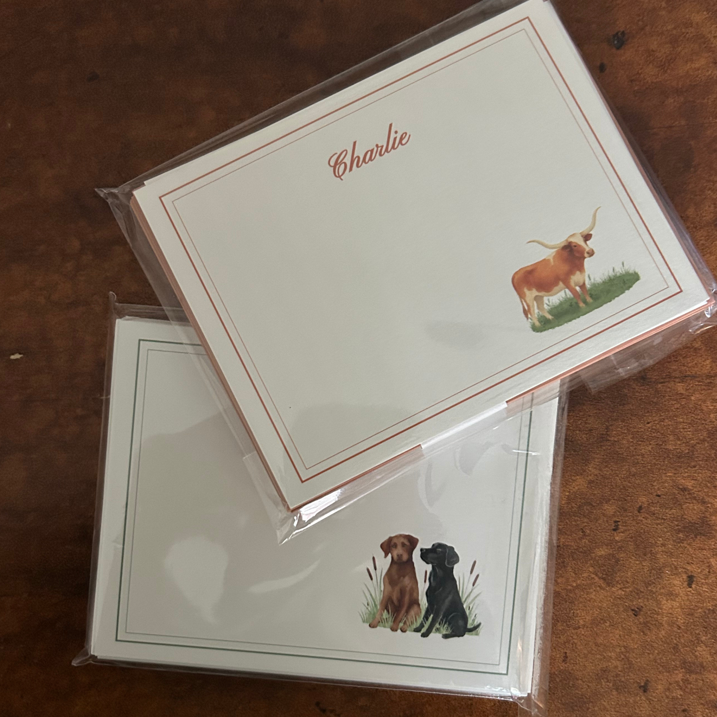 Personalized Longhorn Stripe Stationery